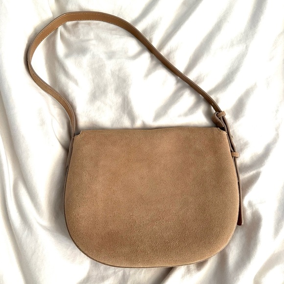 Madewell Dakota Saddle Suede Shoulder Bag in Cumin - Picture 9 of 11
